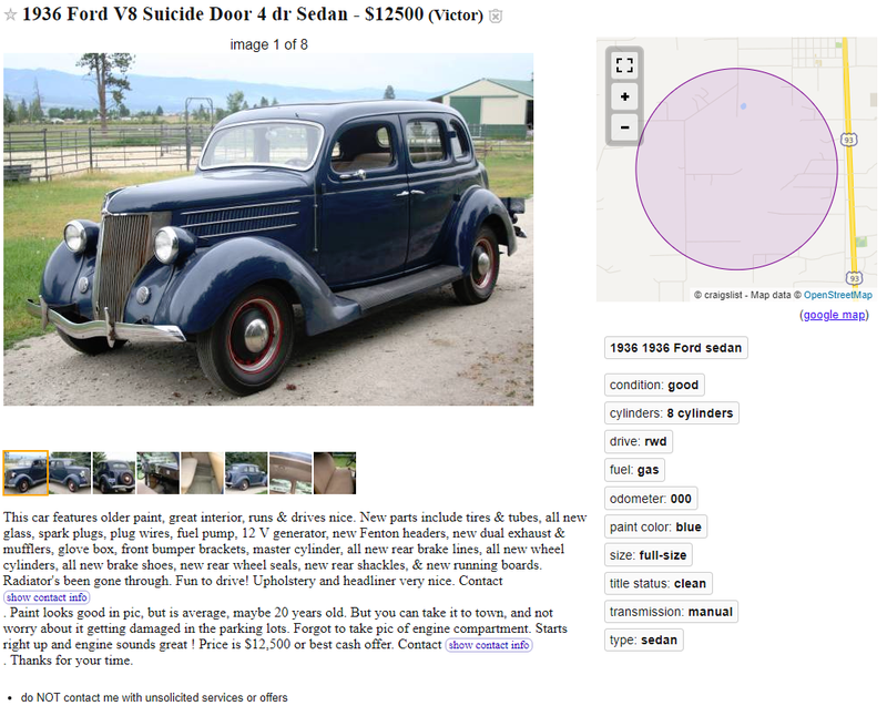 Illustration for article titled Found on Montana Craigslist: Basically a Continental Edition